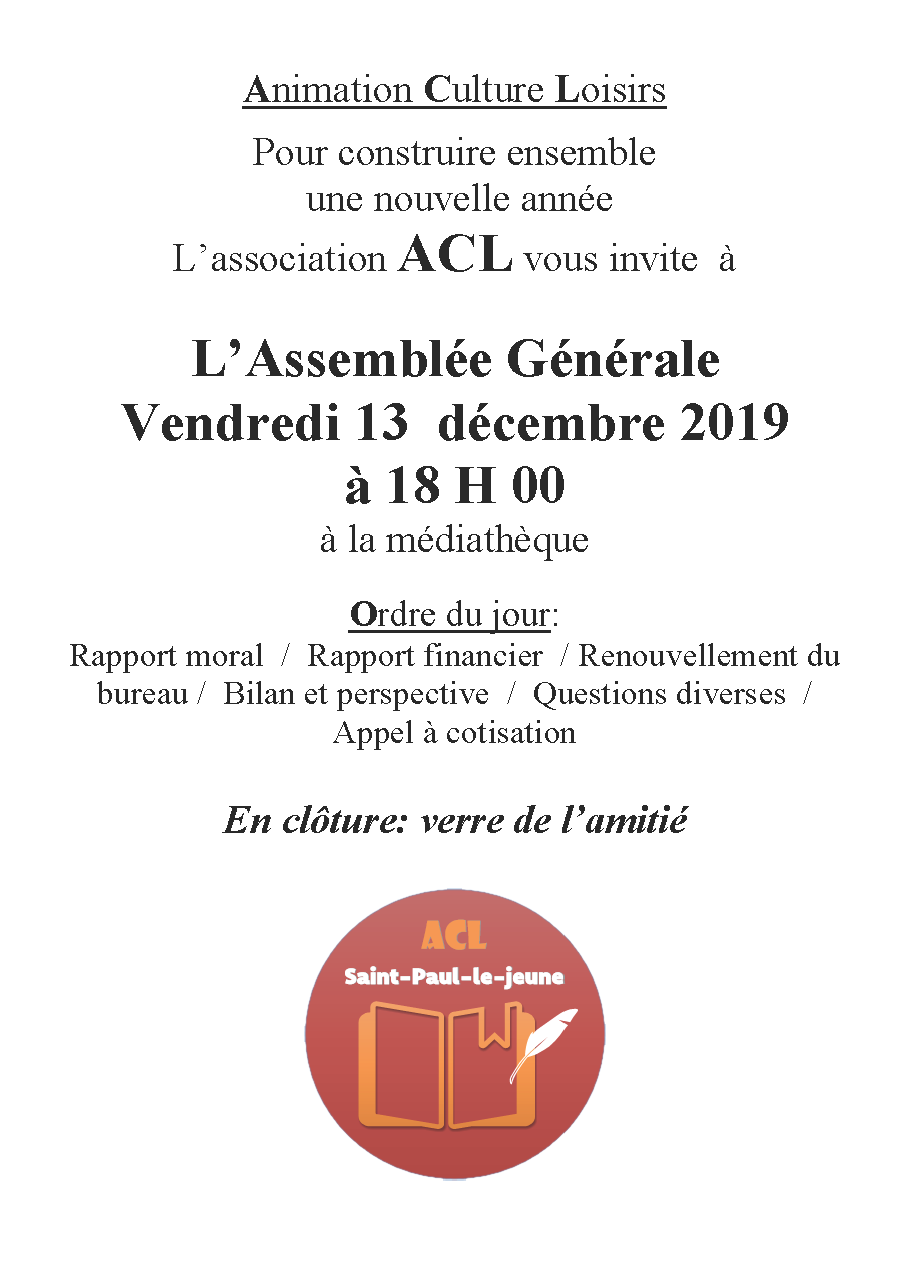 affiche AG 13 dec 2019
